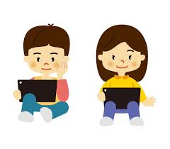 2 students looking at ipad